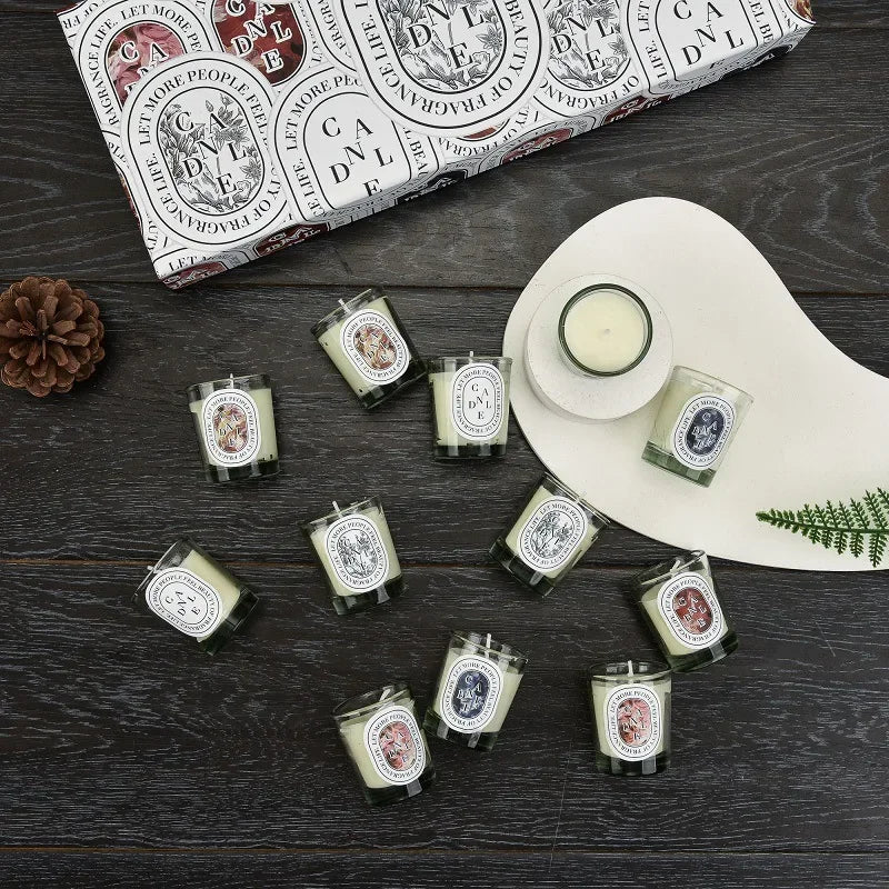 12 Piece Natural Aromatherapy Candle Set
