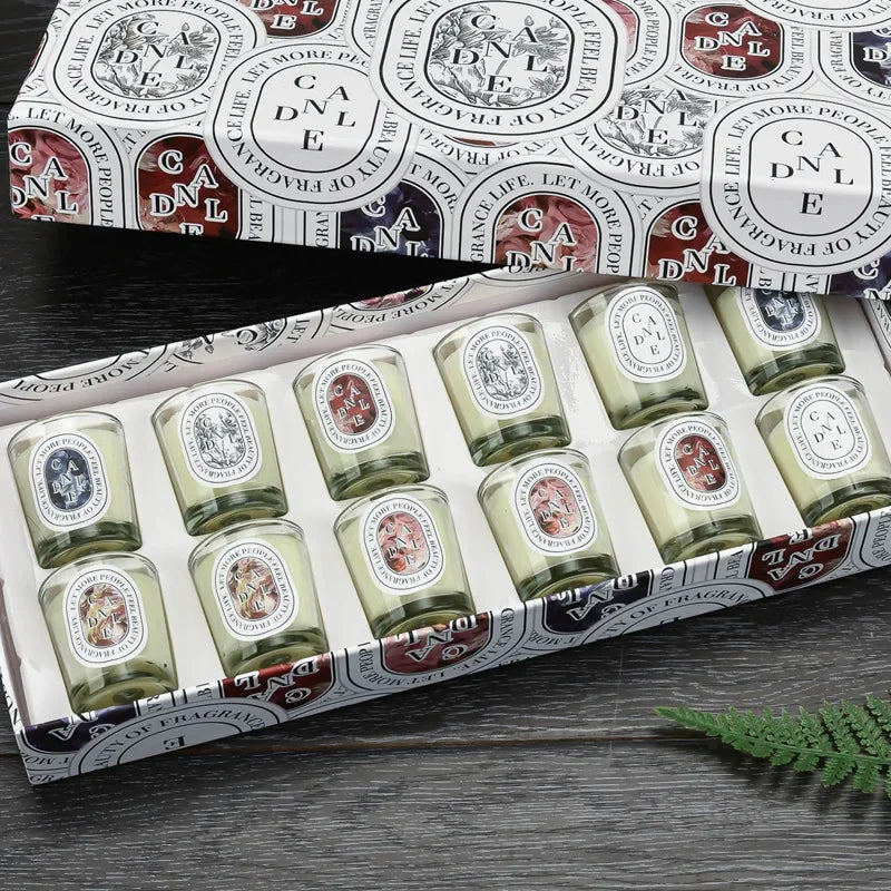 12 Piece Natural Aromatherapy Candle Set