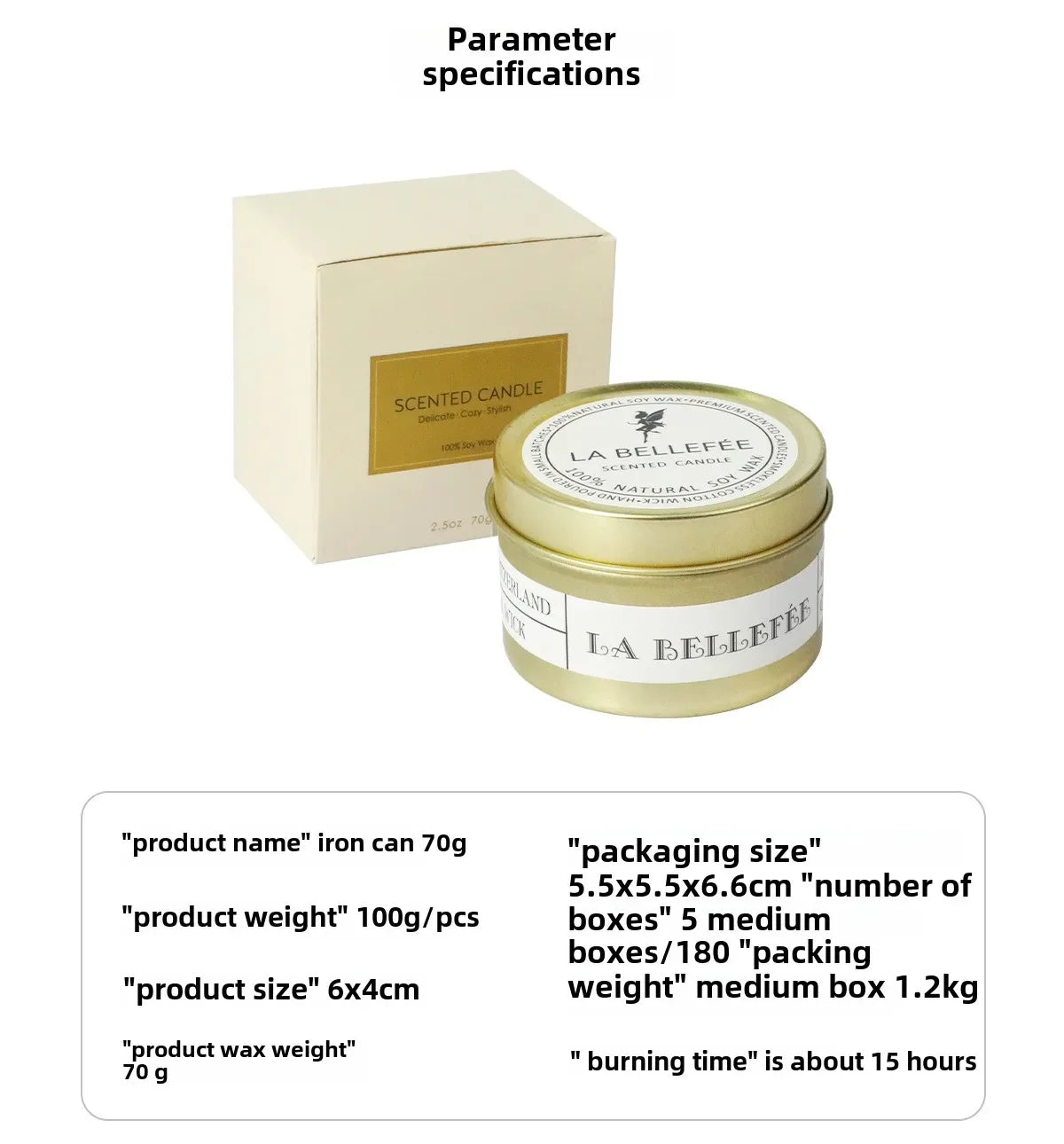 La Bellefee Soy Wax Scented Candle