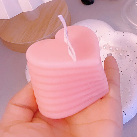 Pink Scented Heart Candle